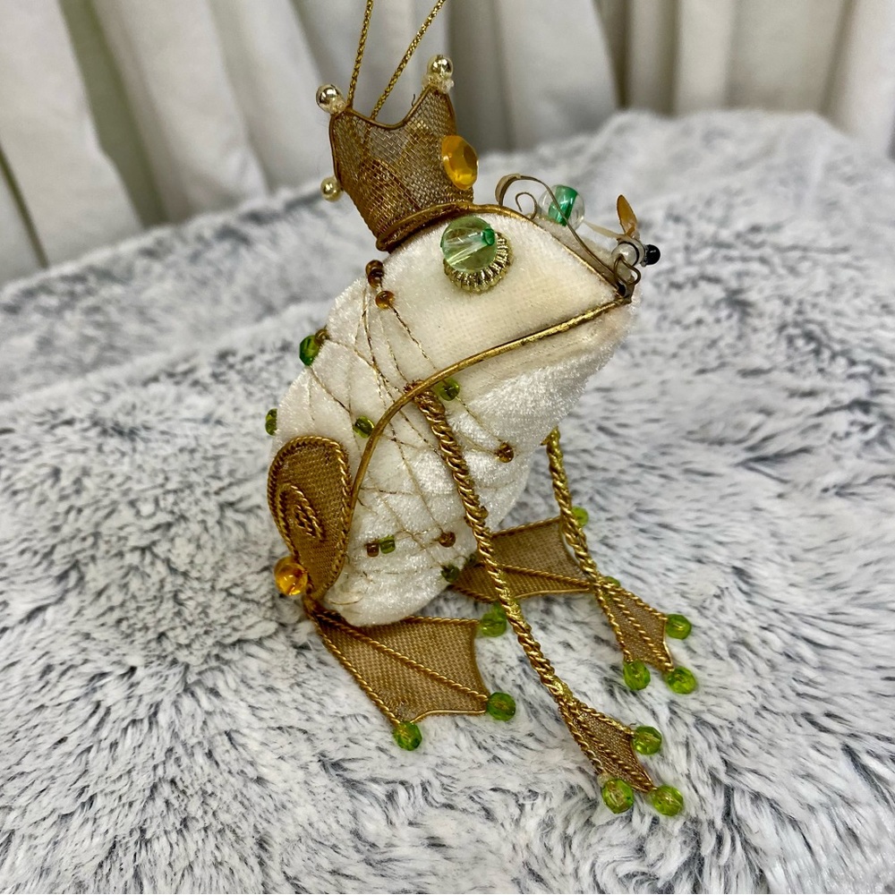 Katherine’s Collection vintage Prince Charming frog toad ornament.